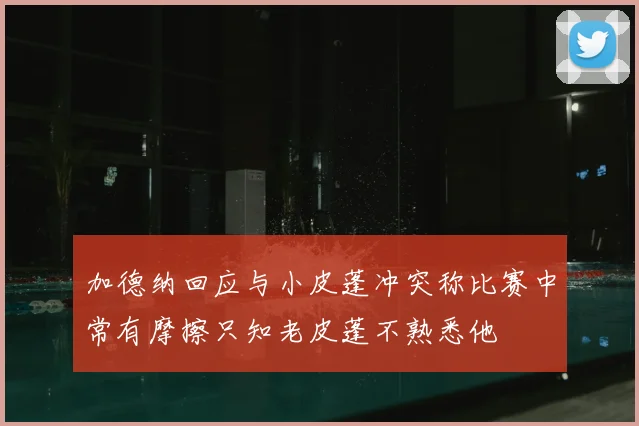 加德纳回应与小皮蓬冲突称比赛中常有摩擦只知老皮蓬不熟悉他