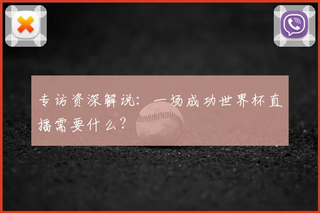 专访资深解说：一场成功世界杯直播需要什么？